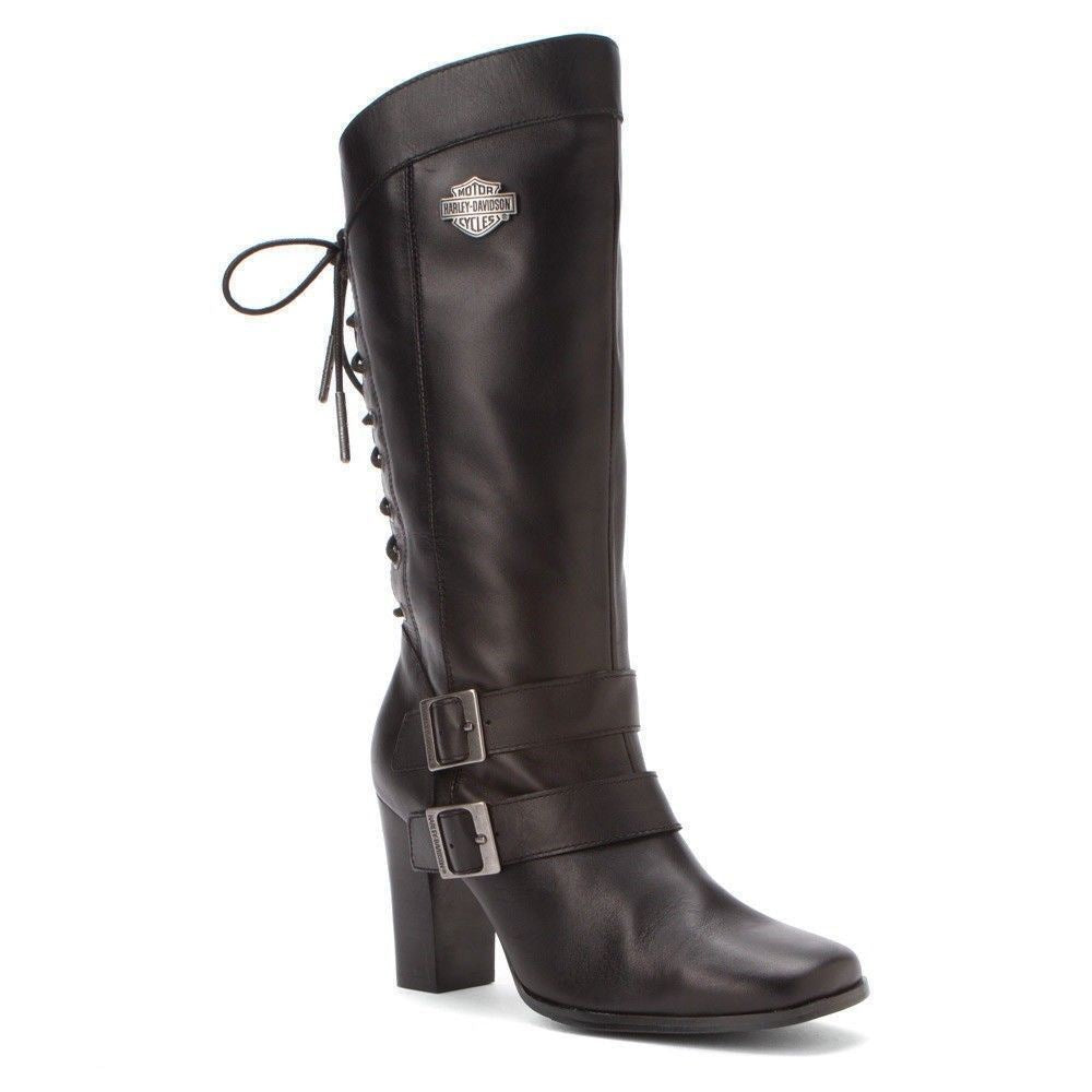 Ladies leather hotsell biker boots