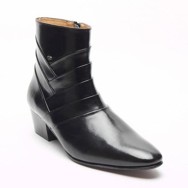 FENDI Cuban-heel leather ankle boots - Black